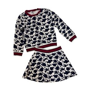 Janie and Jack Girls Floral Knit Pullover and Skirt, size 4